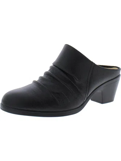 Clarks Women's Emily 2 Charm Ruched Round-toe Mules In Black