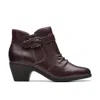Clarks Emily2 Opal Leather Bootie In Brown