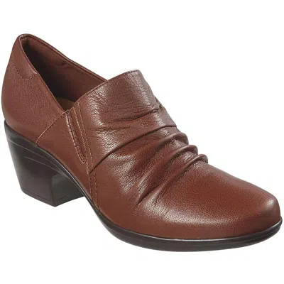 Clarks Emily Cove Womens Leather Dressy Shooties In British Tan Leather