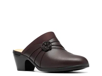 Clarks Emily Eliza Clog In Burgundy