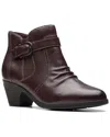 Clarks Emily2 Opal Leather Bootie In Brown