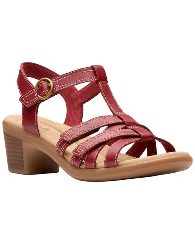 Clarks Emily2 Rose Leather Sandal In Red