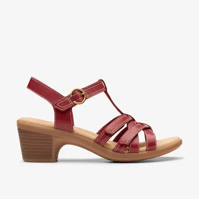 Clarks Emily2 Rose Red Leather