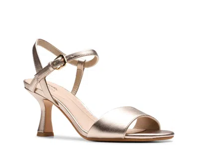 Clarks Collection Evalynne May Leather Sandal In Gold