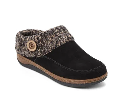 Clarks Fair Isle Clog Slipper In Black