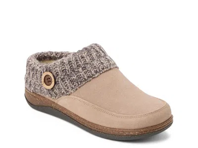 Clarks Fair Isle Clog Slipper In Nude