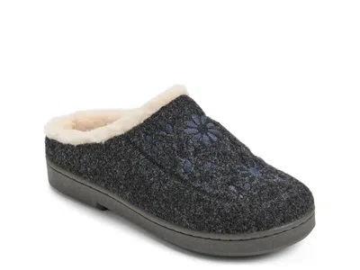 Clarks Felted Clog Slipper In Black