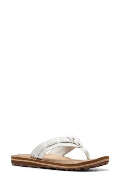 Clarks ® Fenner Nerica Flip Flop In White