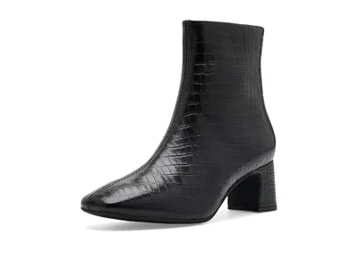 Clarks Fernie Zip Women's Boots Black Croc: 8 B - Medium, Leather