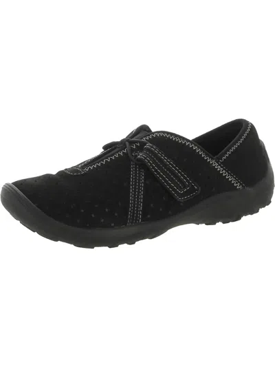 Clarks Fiana Braley Womens Leather Perforated Casual And Fashion Sneakers In Black