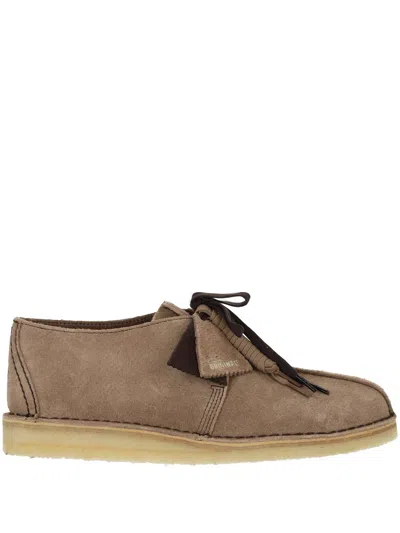 Clarks Flat Shoes In Wolf Suede