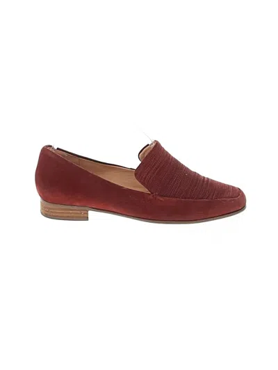 Pre-owned Clarks Flats In Burgundy