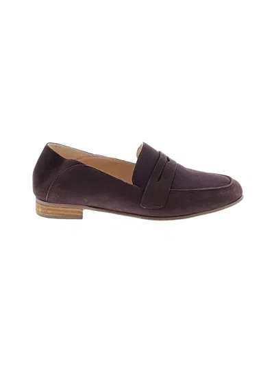 Pre-owned Clarks Flats In Burgundy