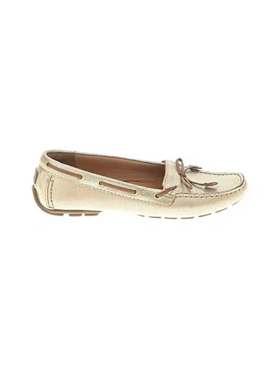 Pre-owned Clarks Flats In Gold