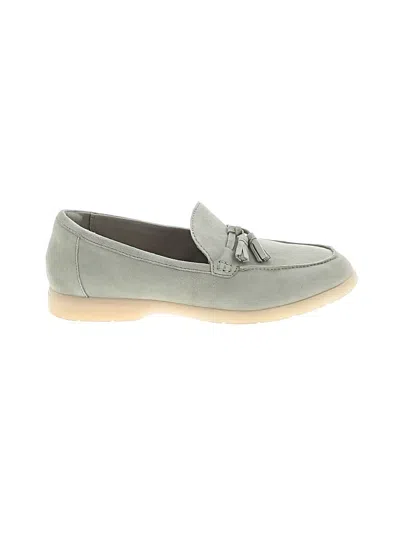 Pre-owned Clarks Flats In Green