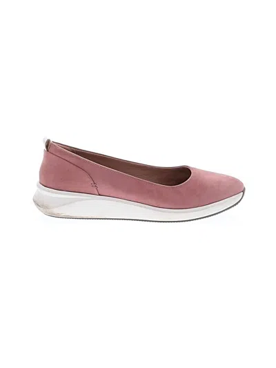 Pre-owned Clarks Flats In Pink