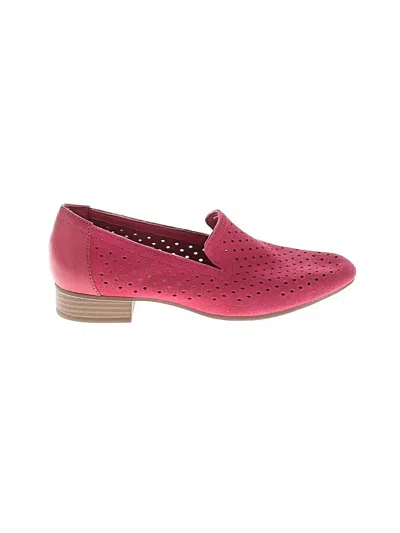 Pre-owned Clarks Flats In Red