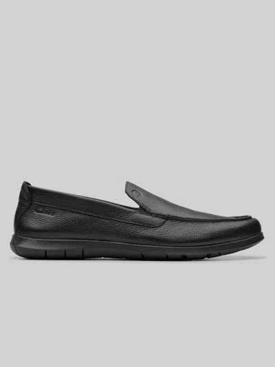 Clarks Flexway Step Moc Toe Casual Slip-on Shoes In Black