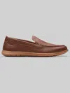 Clarks Flexway Step Moc Toe Casual Slip-on Shoes In Brown