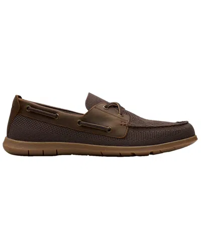 CLARKS CLARKS FLEXWAY TIE LEATHER BOAT SHOE