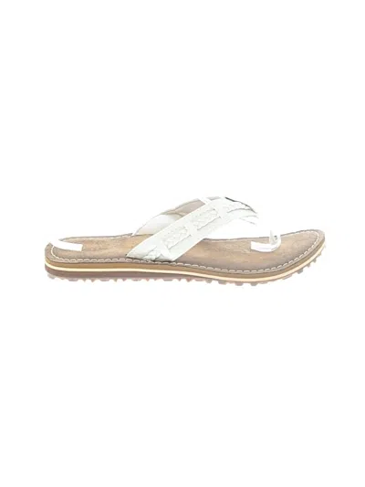 Pre-owned Clarks Flip Flops In White