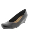 CLARKS FLORES TULIP WOMENS LEATHER PUMPS WEDGE HEELS