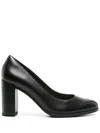 Clarks Freva 85mm Leather Pumps In Black