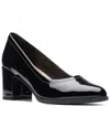 Clarks Women's Bayla Skip Slip-on Platform Dress Pumps In Black