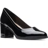Clarks Women's Bayla Skip Slip-on Platform Dress Pumps In Black
