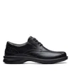 Clarks Tilden Plain Toe Leather Derby In Black