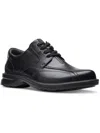 Clarks Tilden Plain Toe Leather Derby In Black