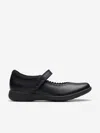 Clarks Etch Pure Kid Scalloped-edge Ballerinas In Black
