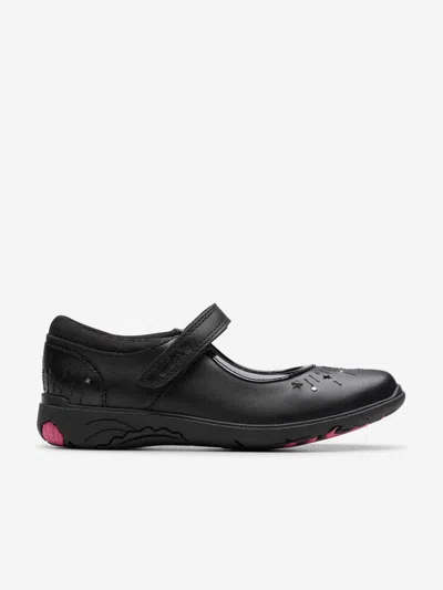 Clarks Kids' Girls Leather Relda Wish Shoes In Black