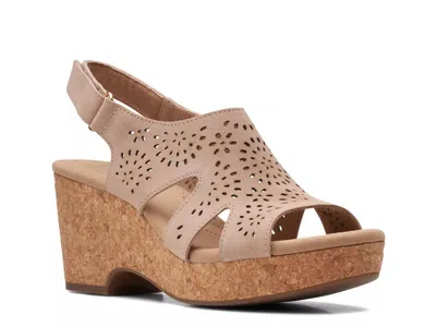 Clarks Giselle Bay Wedge Sandal In Brown