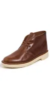 Clarks Goretex Desert Boots Brown Leather In Brown