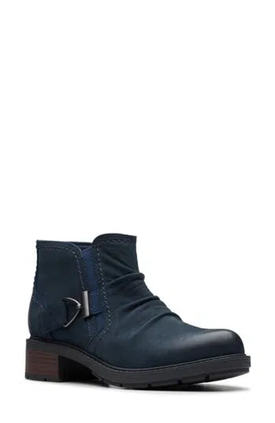 Clarks ® Hearth Clara Ankle Boot In Blue