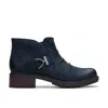 Clarks Hearth Clara In Blue Nubuck In Blue