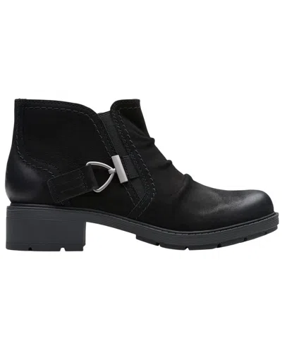 Clarks Hearth Clara Leather Boot In Black