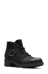 Clarks Collection Hearth Faye Black Nubuck Boot In Black