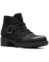Clarks Collection Hearth Faye Black Nubuck Boot In Black