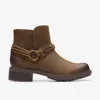 Clarks Hearth Kaylie Leather Bootie In Multi