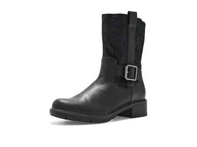 Clarks Hearth Mid Women's Boots Black Leather: 6.5 B - Medium