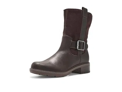 Clarks Hearth Mid Women's Boots Dark Brown: 7.5 B - Medium, Leather