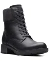 Clarks Hearth Sky Leather Combat Boot In Multi