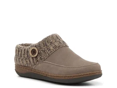 Clarks Heavy Knit Sweater Clog In Brown