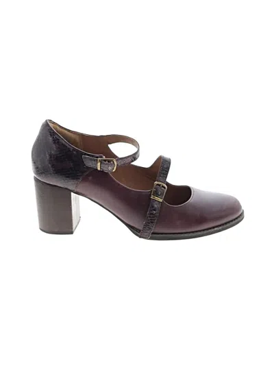 Pre-owned Clarks Heels In Burgundy