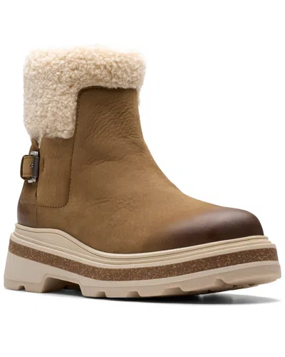 Clarks Hencroft Madi Wp Leather Boot In Brown