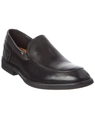 Clarks Hugh Step Leather Loafer In Black