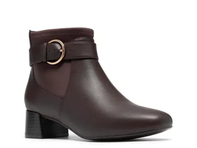 Clarks Iridessa Clara Bootie In Dark Brown