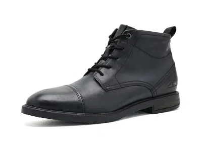 Clarks Jaxen Cap Boots Men's Boots Black Leather: 12 Ee - Wide